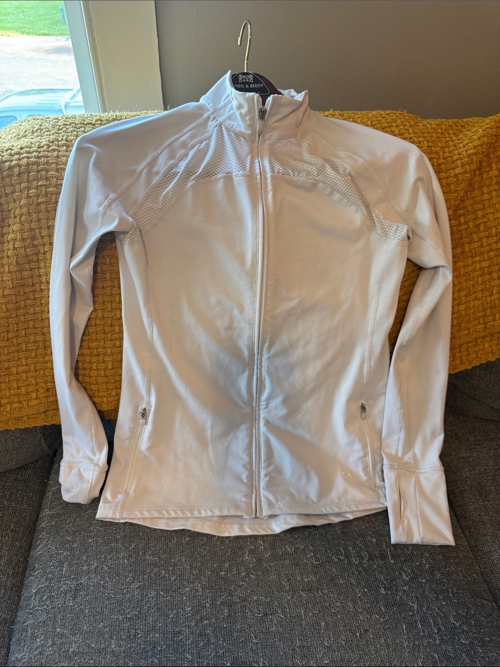 Gap White Women's Full-Zip Performance Jacket